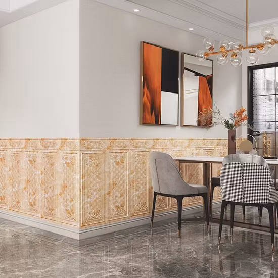 Dado Waterproof Washable Easy Clean Children Protection Wood Design Light Weight DIY 3D Foam Wall Sticker Wall Paper